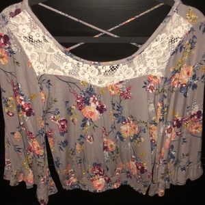 Floral blouse.